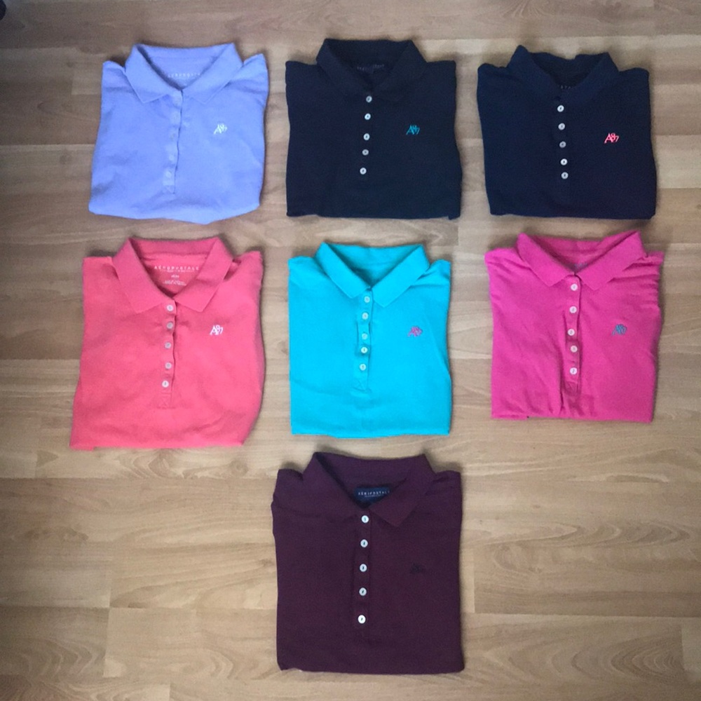 7 FOR 1! Aeropostale Polo Shirts Size Medium
